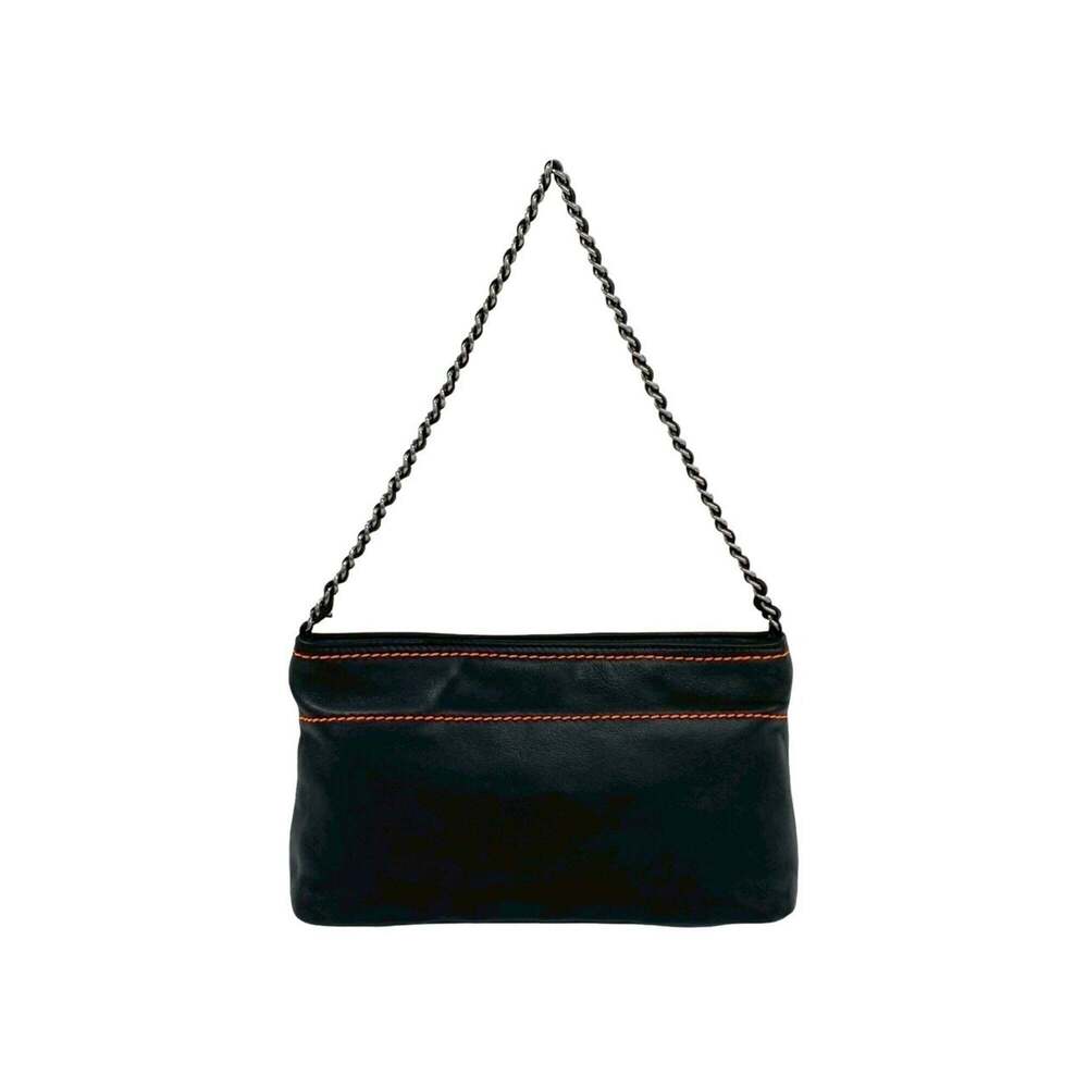 CHANEL Vintage Black Lambskin Leather Shoulder Bag - Picture 3 of 9